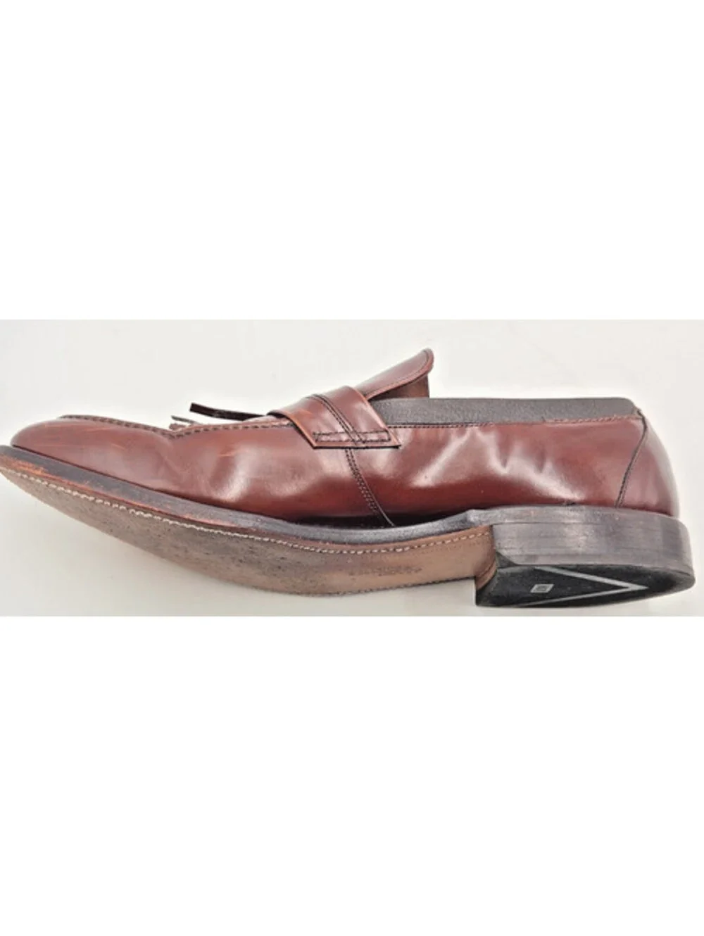Allen Edmonds Biscayne 8884 11D Burgundy Tassel Loafers Vintage 1980s USA